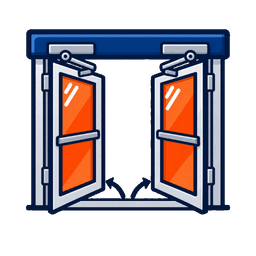 Automatic swinging door